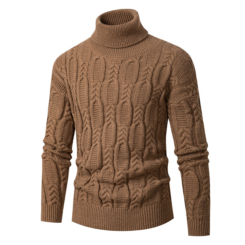 High-quality turtleneck pullover for men with embossed pattern Chic und Stil