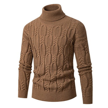 High-quality turtleneck pullover for men with embossed pattern Chic und Stil