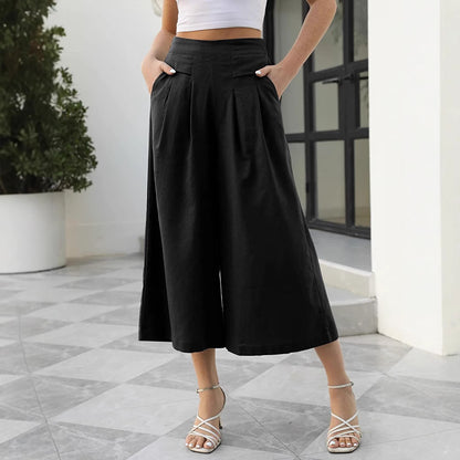Women wide pants with elegant cut Chic and Style