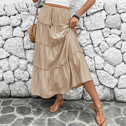 Jupe maxi fluide à volants pour dames avec taille réglable Chic und Stil