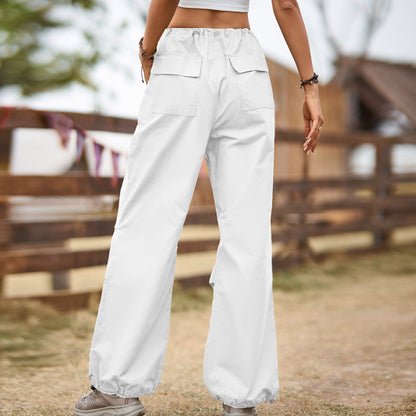 Cargo transport pants for women with elastic waistband and practical pockets Chic and Style