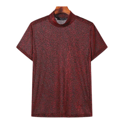 T-shirt pour hommes à manches courtes avec un design moderne paillettes et une coupe tendance Chic und Stil