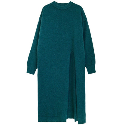 Robe en tricot élégante pour femmes avec fente latérale et coupe généreuse Chic und Stil