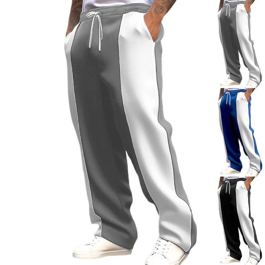 Men's sports training pants with decorative striped pattern and practical pockets Chic and Style