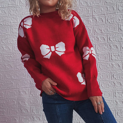 Pull femme festif avec motif de cloche joyeux et coupe décontractée Chic und Stil