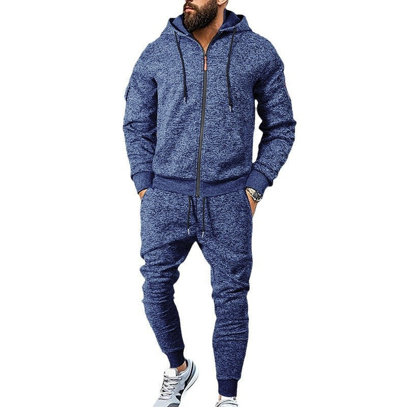 Versatile training set for men with zip-up hoodie and jogger pants Chic and Style