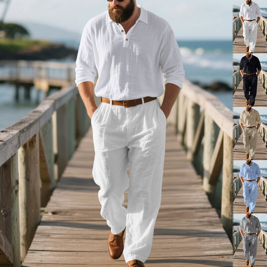 Combinaison élégante décontractée pour homme avec poches pratiques et col Henley stylé Chic und Stil