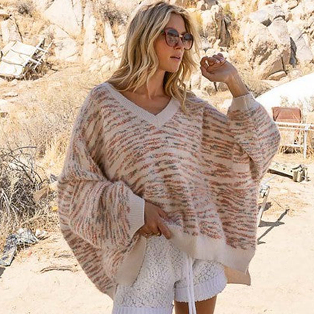 Femmes pull confortable avec décolleté en V Chic und Stil