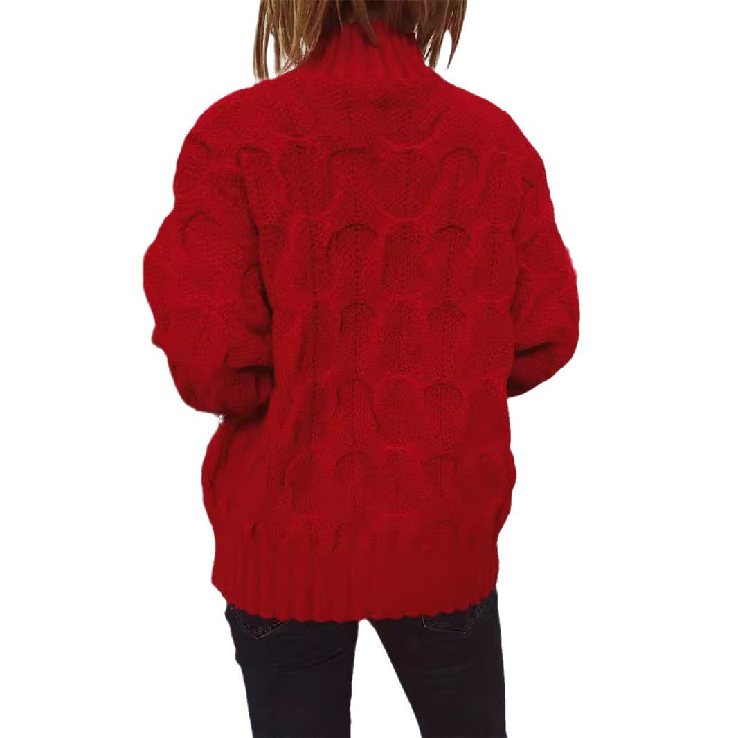 Pull femme d'hiver avec motif festif et tricot structuré Chic und Stil