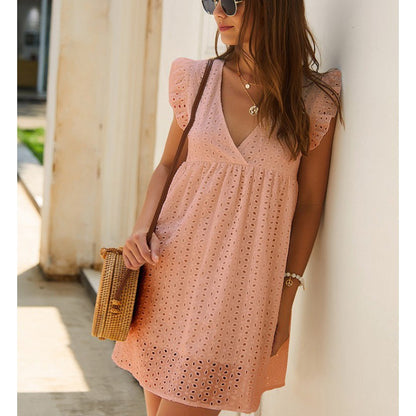 Robe d'été Eyelet Broderie pour femmes Chic und Stil