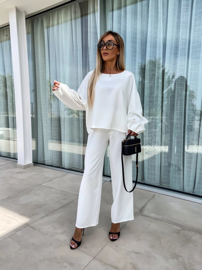 Dames élégant combishort à coupe ample et à manches volumineuses Chic und Stil