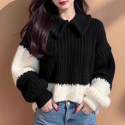 Pull en tricot élégant pour femmes avec col chic Chic & Stil