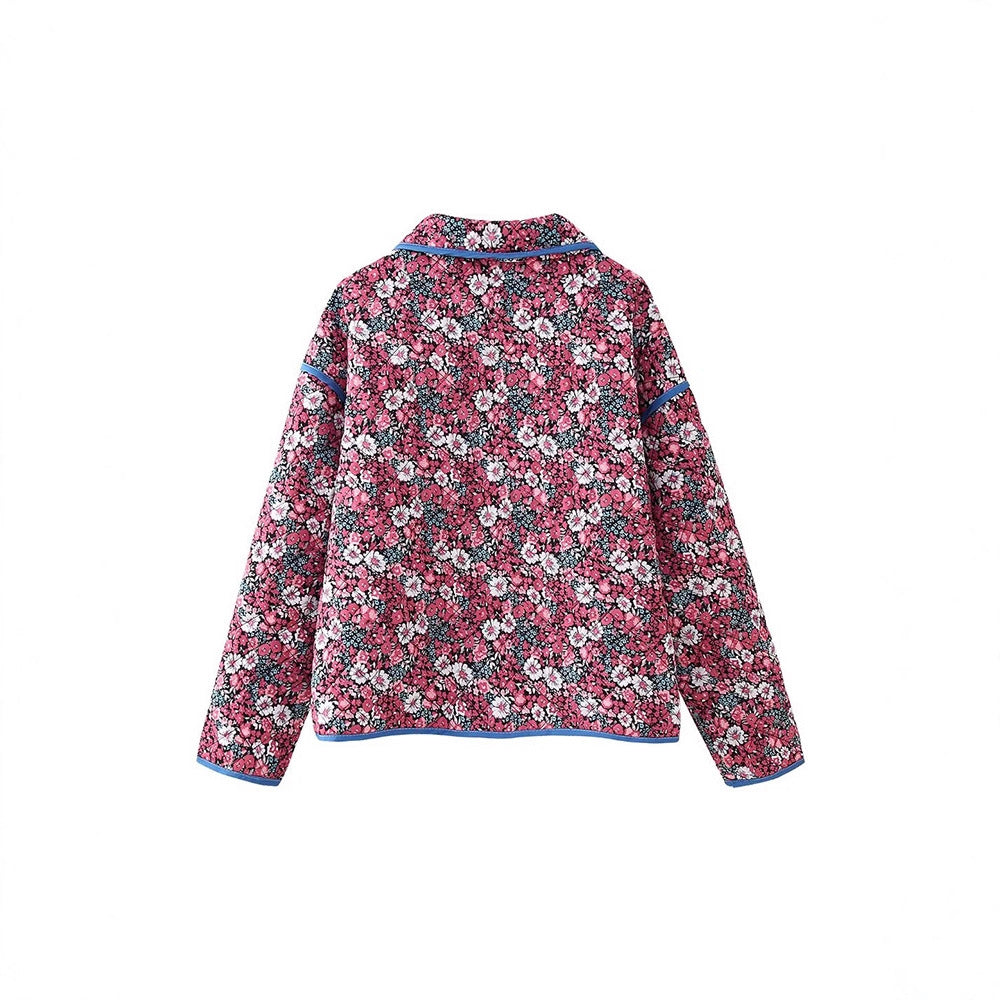 Dames blouson matelassé avec motif floral Chic und Stil