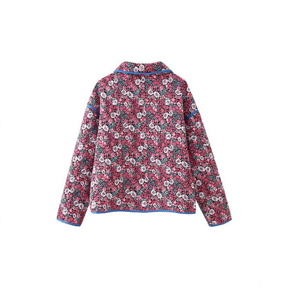 Dames blouson matelassé avec motif floral Chic und Stil