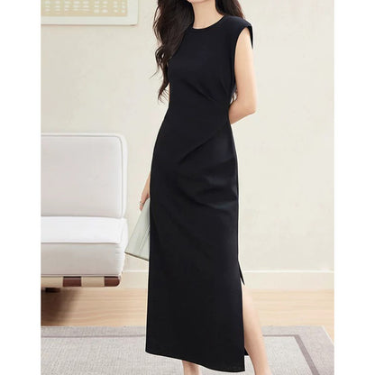 Robe maxi élégante pour femme avec fente latérale Chic und Stil
