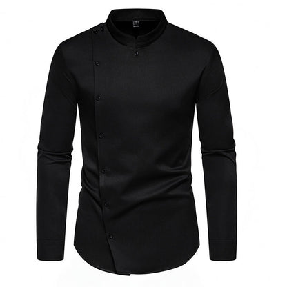 Chemise à manches longues pour hommes avec un design de bouton moderne Chic und Stil