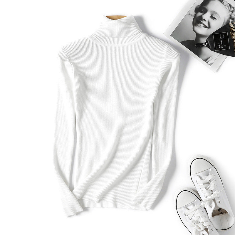 Pull à col roulé pour femmes en fin tricot côtelé Chic und Stil