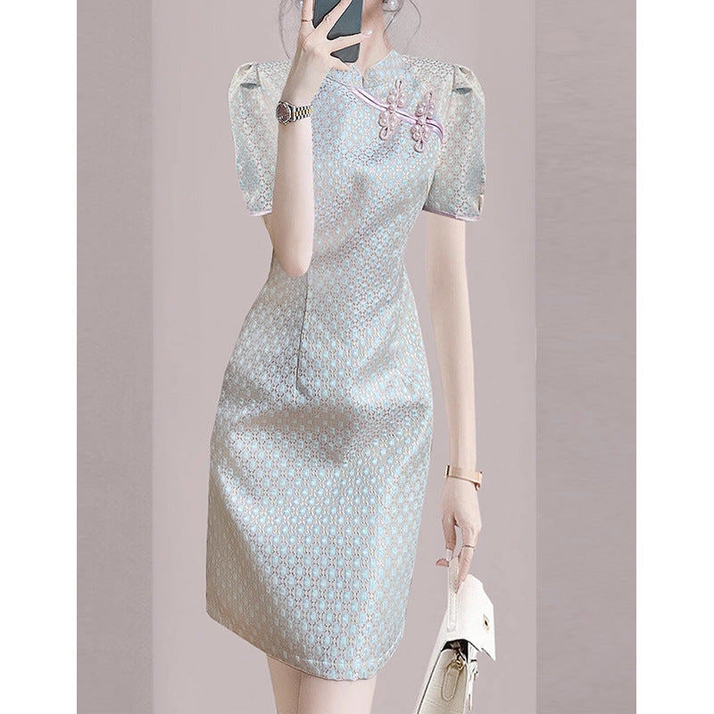 Robe Élegante Fleurie Brodée pour Femme Chic und Stil