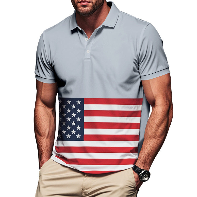 Chemise polo pour homme avec design de drapeau stylé Chic und Stil
