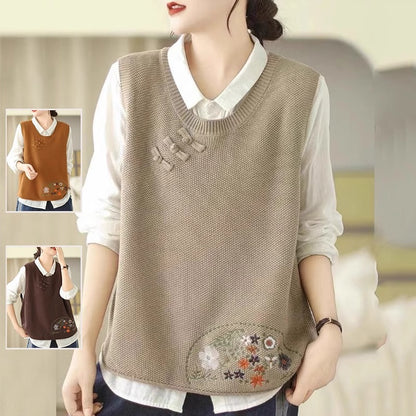 Pull en tricot pour femmes avec broderie décorative Chic und Stil