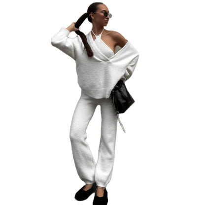 Ensemble en tricot confortable pour femmes avec un pull décontracté et un pantalon confortable Chic und Stil