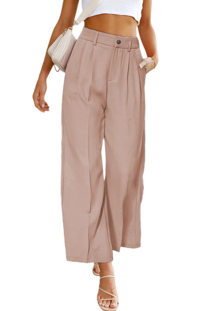 High-waisted wide-leg pants for women with pleats Chic and Style
