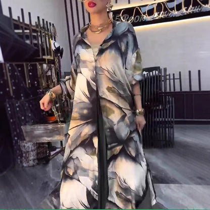 T-shirt long tendance pour femmes avec impression florale et coupe décontractée Chic und Stil