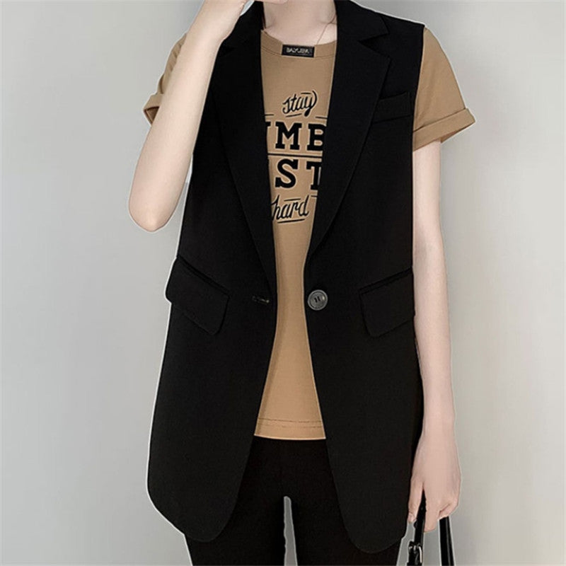 Chic and Style Fitted Sleeveless Jacket for Women