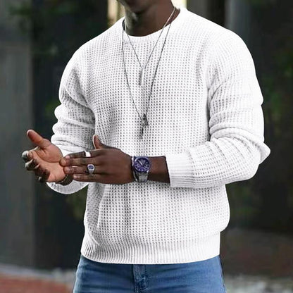 Structured knit pullover for men in soft material Chic and Style