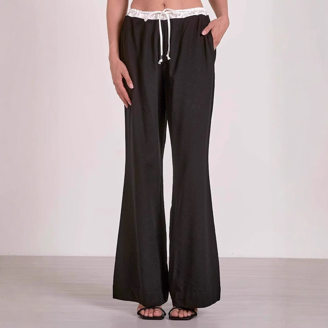 Ladies Palazzo Pants Trendy with Elastic Waist Chic and Style