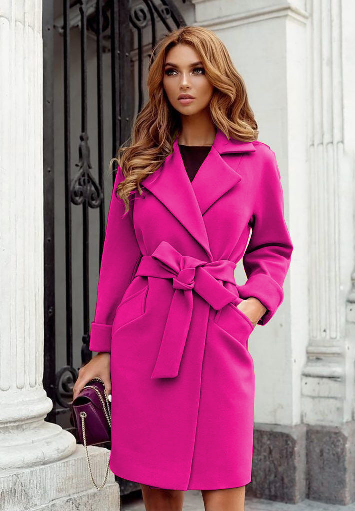 Elegant women's trench coat with belt and pockets Chic and Style