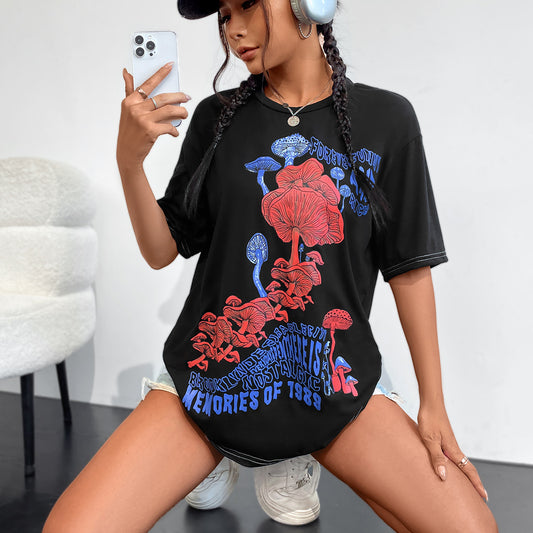T-shirt oversized pour femmes avec impression rétro florale Chic und Stil