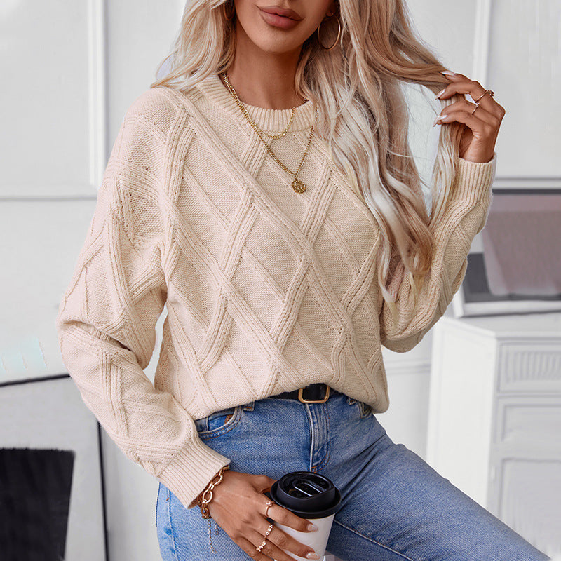 Pull en tricot pour femmes avec un motif losange moderne et un matériau de haute qualité Chic und Stil
