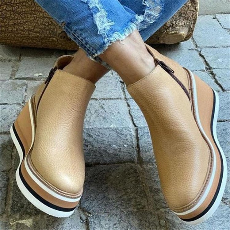 Bottines à talons en suede fin pour femmes avec fermeture éclair pratique Chic und Stil