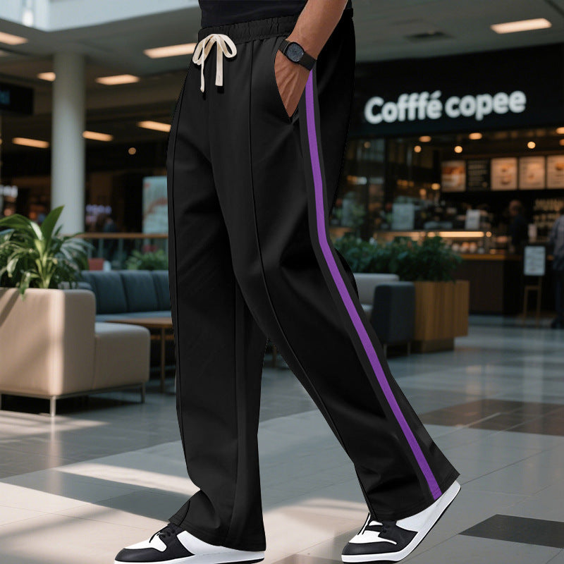 Men's casual leisure pants with contrasting side stripes Chic and Style