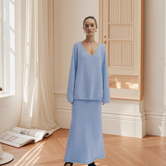 Pull-over en tricot oversized pour femmes avec taille haute et couture latérale Chic und Stil