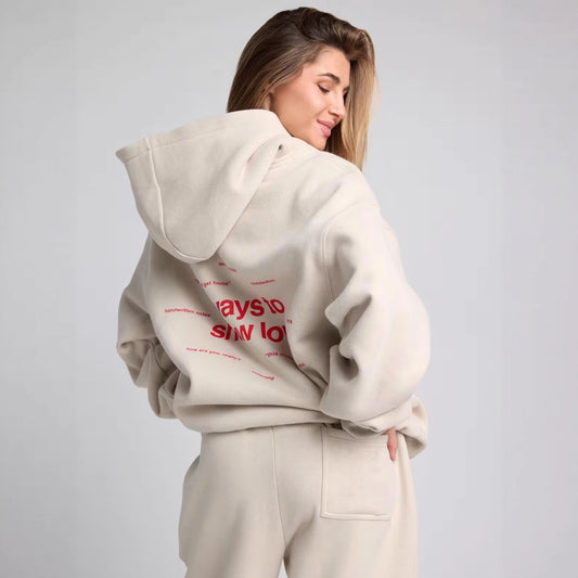 Pull à capuche décontracté pour femmes avec coupe large et poche kangourou Chic und Stil