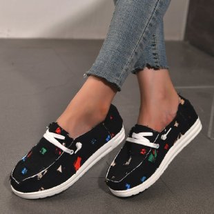 Baskets Slip-On à motifs colorés Chic und Stil pour femmes