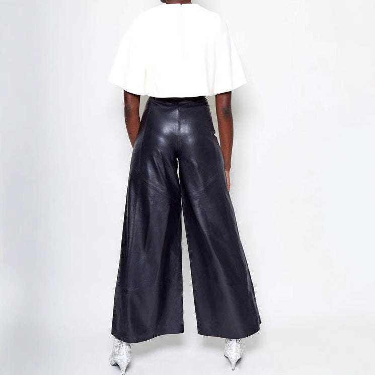 High-waisted leather pants for women Chic and Style