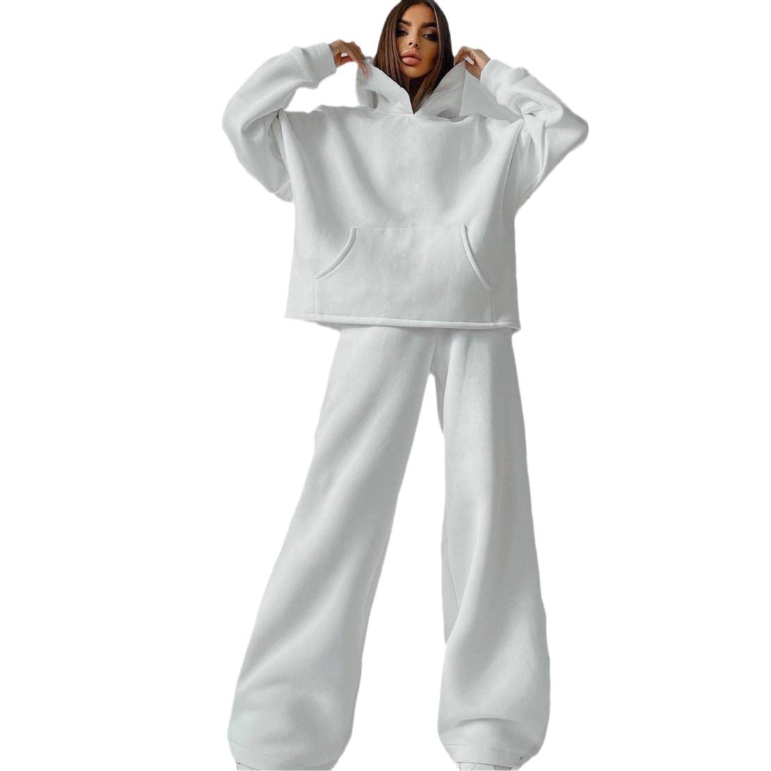 Casual oversized hoodie set for women and wide pants Chic and Style