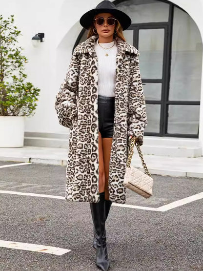 Dames élégant et stylé manteau en fausse fourrure Chic und Stil