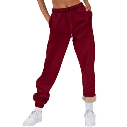 Women Comfortable Leisure Pants with Drawstring and Elegant Cuff Chic and Style