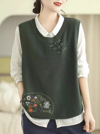 Pull en tricot pour femmes avec broderie décorative Chic und Stil