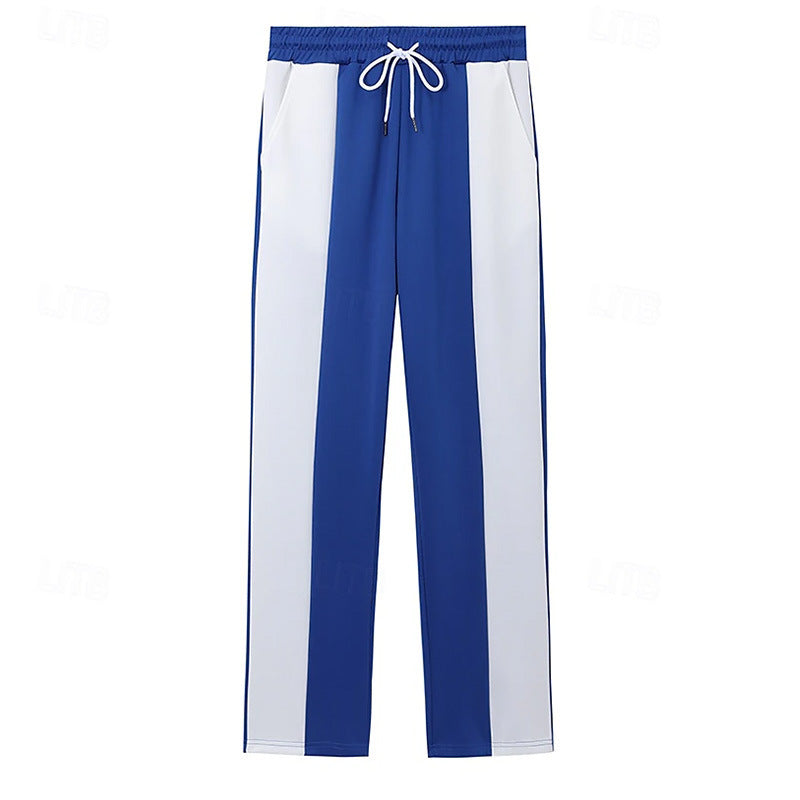 Men's sports training pants with decorative striped pattern and practical pockets Chic and Style