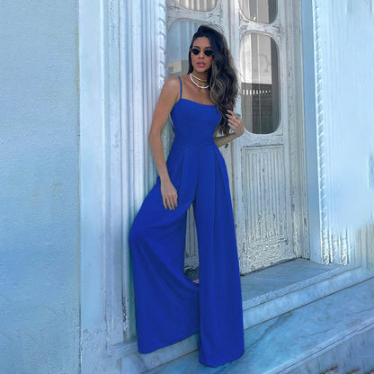 Dames Élégante Combinaison Pantalon Larges Chic und Stil