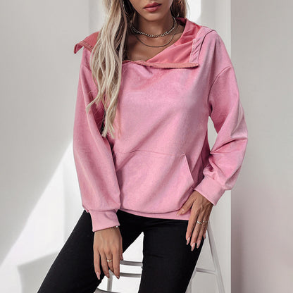 Pull à capuche sportif pour femmes avec coupe décontractée et poche kangourou Chic und Stil