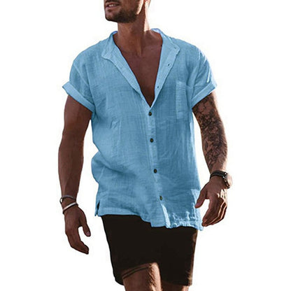 Chemise décontractée en lin pour hommes Chic und Stil