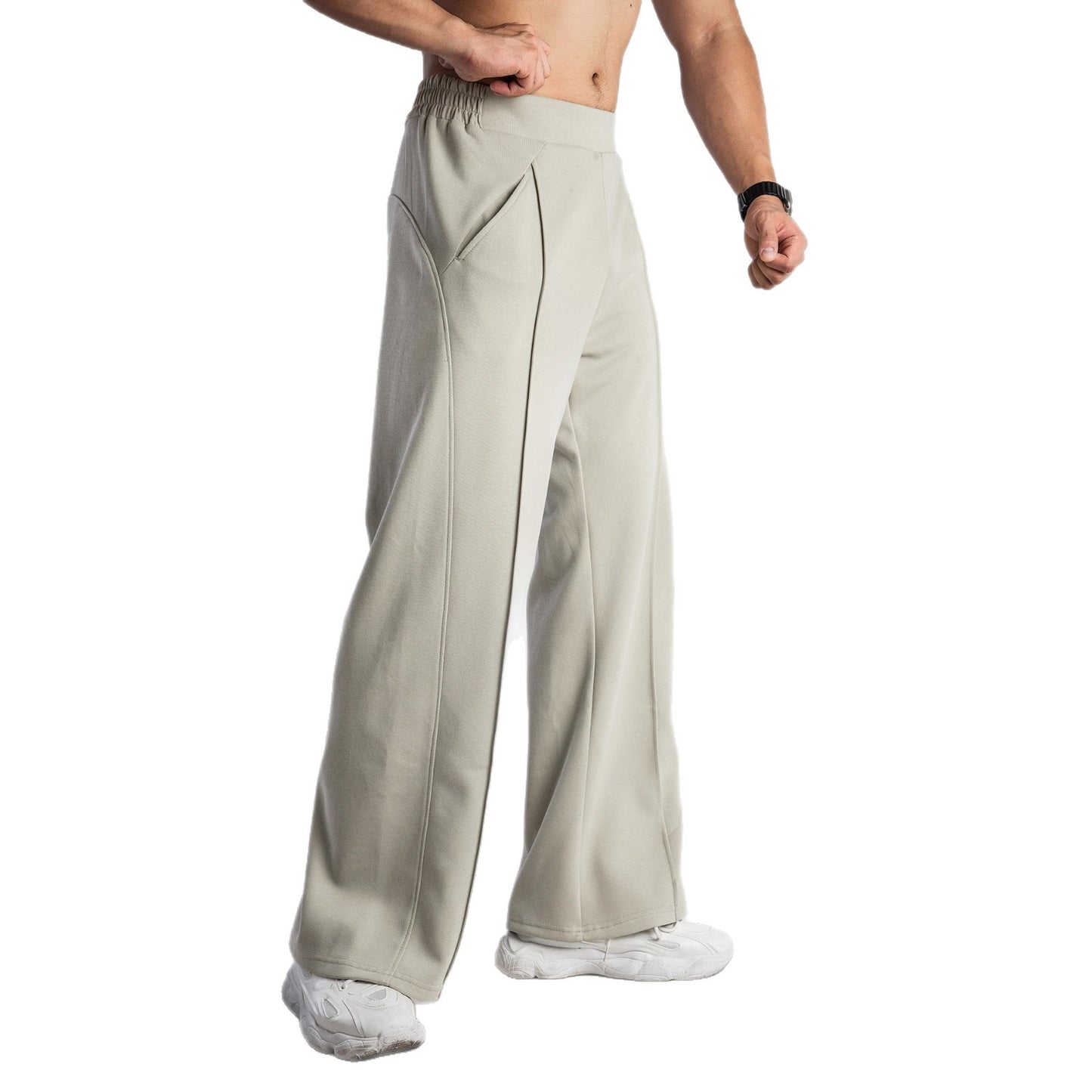 Dame Culotte Taille Haute avec ceinture élastique et poches latérales pratiques Chic und Stil