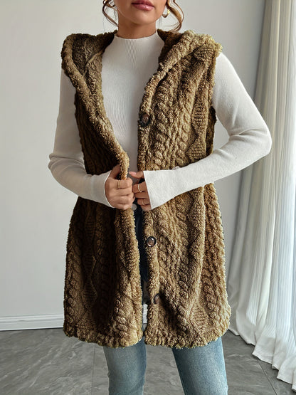 Dames gilet long douillet Chic und Stil