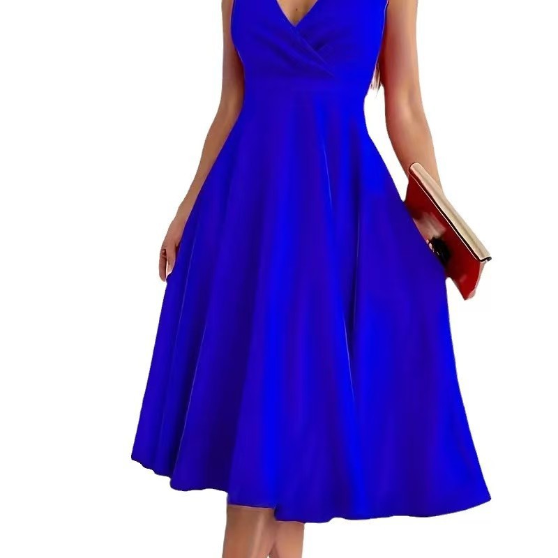Robe portefeuille élégante à ligne A pour femmes avec décolleté en V Chic und Stil